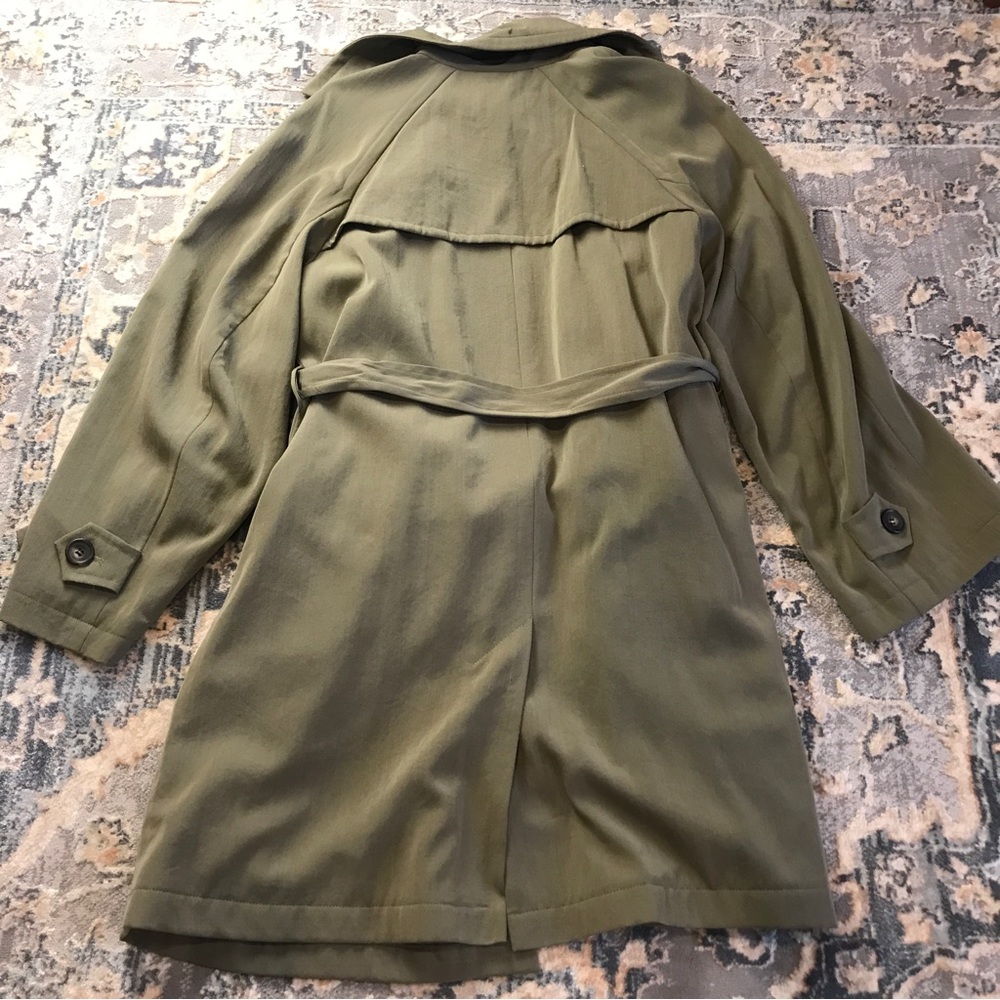 Dries Van Noten Olive Green Trench Coat - Picture 4 of 6